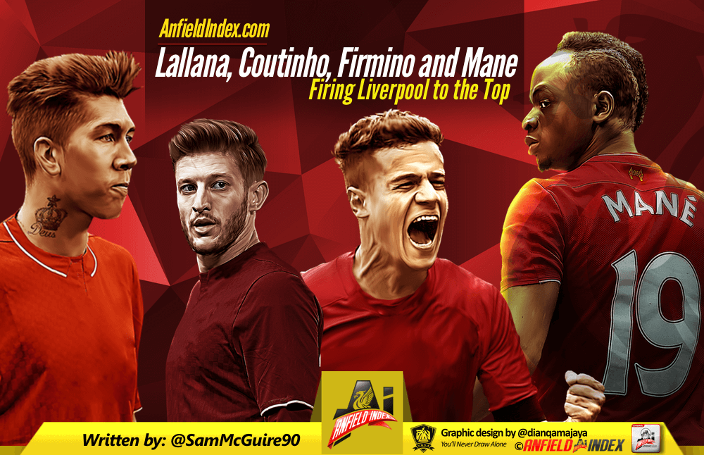 Lallana, Coutinho, Firmino and Mane - Firing Liverpool to the Top Lallana, Coutinho, Firmino and Mane - Firing Liverpool to the Top