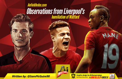 Observations from Liverpool’s humiliation of Watford