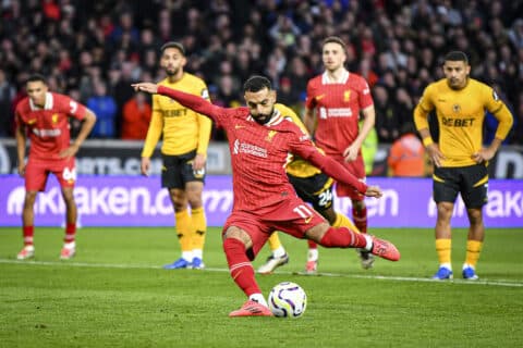 Salah’s Penalty Seals 2-1 Win as Liverpool Top Premier League After Wolves Clash