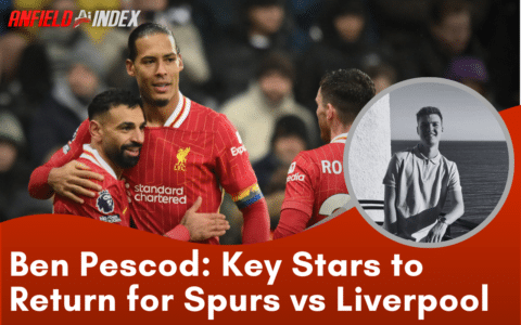 Starting XI Prediction: Key Stars Return as Liverpool Face Tottenham Hotspur
