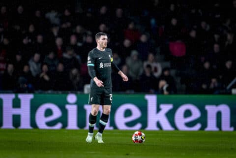 “Plenty of Positives” – Andy Robertson Praises Two Liverpool Youngsters Despite PSV Defeat