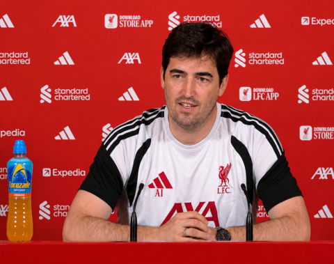Andoni Iraola reacts to Liverpool’s Carabap Cup quarter-final draw