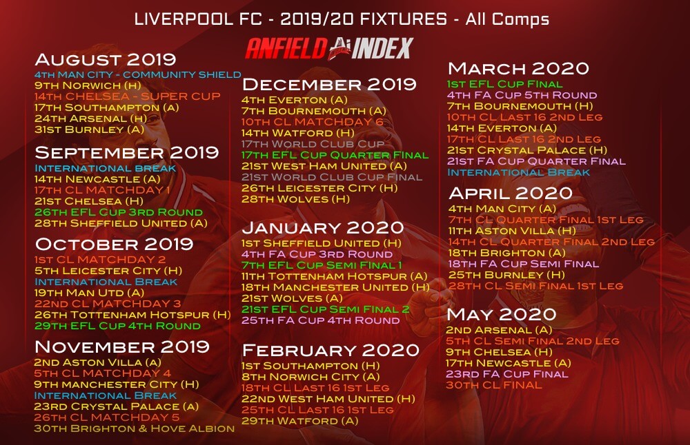 Liverpool fixtures