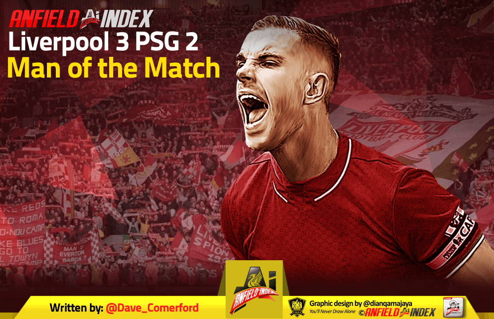 Liverpool 32 PSG Man of the Match