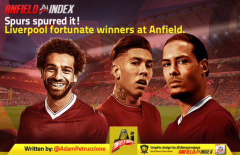 Spurs spurred it! Liverpool fortunate winners at Anfield.